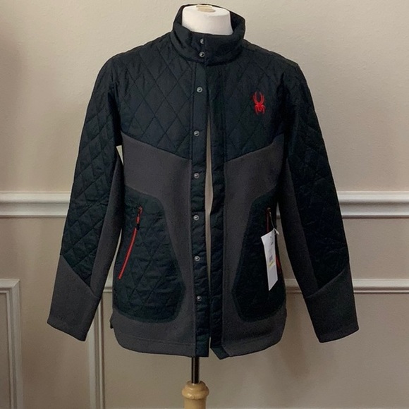 Spyder OUZO FULL SNAP LT WT STRYKE JKT - Pol/Blk - Picture 2 of 16